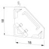 Picture of White cap for angular aluminium profile AN07-03