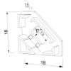 Picture of Cap for angular aluminium profile AN07-03 with hole for power cable
