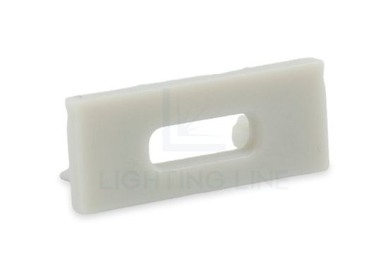 Bild von Graue Endkappe mit Loch für Versorgungskabel für Aluminiumprofil SL17-03