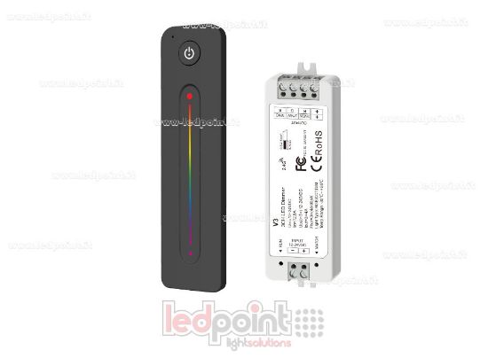 Picture of Remote control kit + RGB controller 12/24V, 3ch*4A, RF 2.4G