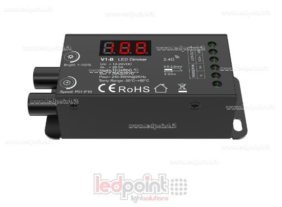 Bild von Regler mit Doppelknopf und Display 1ch*20A 12-24V
