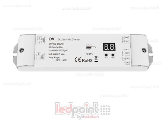 Bild von DALI Dimmer, 2 Kanäle*20mA, 0/1-10V, 100-240V (DT5)