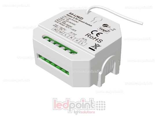 Immagine di Controller monocromatico 100-240VAC, 1ch*15A  on/off, non dimmerabile, 15A, Zigbee, RF 2.4G, per scatola di derivazione a muro