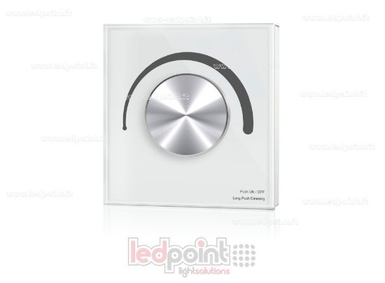 Picture of Wall-mounted Zigbee Triac Dimmer Remote, 86x86mm, 1 Zone with Rotary Wheel, White