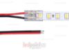 Immagine di Connettore con cavo 10cm, per strisce led e COB 8mm di PCB, 2 pin, versione ridotta trasparente