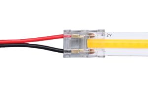 SKU 2658 - Connettore Angolare Clip 2 Pin a L per Strip LED Monocolore 8mm | LED Italia