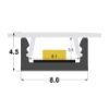 Picture of 8x5mm aluminium profile