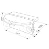 Picture of Left gray rounded cap for recessed aluminum profile RE10-02