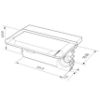 Picture of Square gray cap for recessed aluminum profile RE10-02