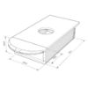 Bild von Grauer, abgerundeter linker Deckel für Einbau-Aluminiumprofil RE10-02 für Schalter