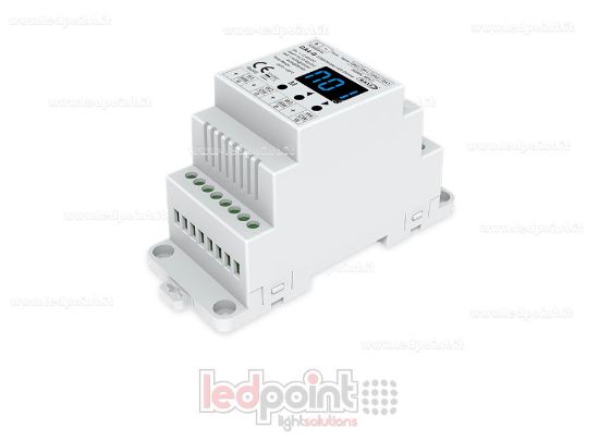 Immagine di Dimmer DALI-2, barra DIN, 4 canali da 5A, 12-48V DC, tensione costante (DT6)