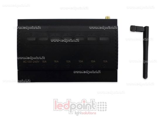Picture of 6-channel controller (2*16A +4*10A) with dry contact, 4*500W+2*1000W, 220V, RF 433MHz