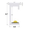 Picture of 3-Meters Opal LED Bar – PR-RE16-00 Profile with COB Strip – 7W/m 384LED/m 24V – 1m Single-Ended Power Cable
