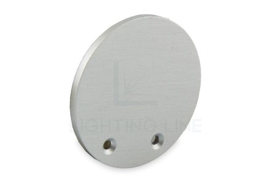 Immagine di Tappino in metallo grigio a filo per profilo tondo NE01-14 e NE02-15