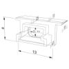 Bild von Graue Endkappe für RE15-16 Aluminiumeinbauprofil