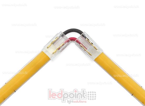 Bild von L-förmiger Verbinder zur Verbindung von 5mm PCB-Streifen und COB mit 2 Pins