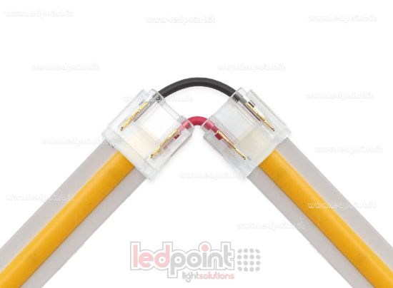 Picture of L-shaped connector for joining 10mm PCB strip and COB with 2 pins