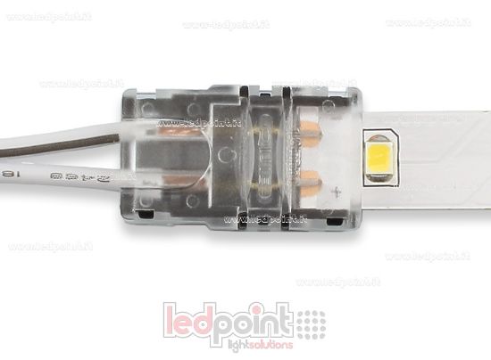 Immagine di Connettore rapido per strip 2835 e 5050 monocromatiche trasparente (PCB 10mm)