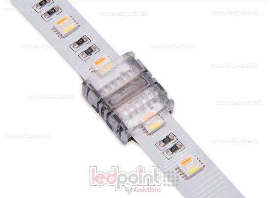 Immagine di Connettore trasparente per giunzione di strip (12mm) RGBCCT