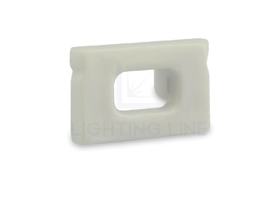 Immagine di Tappino in plastica grigio con foro per profilo PR-SL12-16