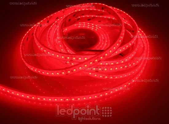 Picture of Strip led 5m red 2835 120led/m 24V 13,3W/m, IP67 solid silicon trasparent