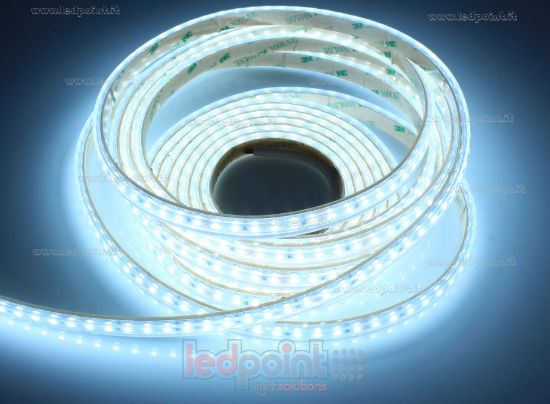 Bild von LED-Streifen 5m kalt-weiß 6500K 3step 2835 120LEDs/m 24V 9,6W/m, IP65 dicker Syliconrohr