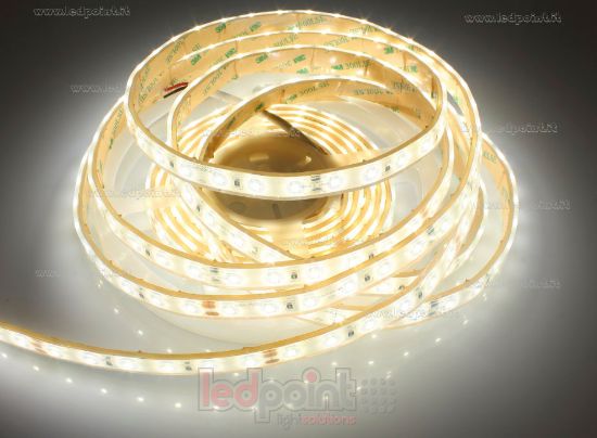 Bild von LED-Streifen 5m weiß 4000K 2835 60led/m Honglitronic 24V 14,4W/m, IP67 durchsichtbarer Sylicon