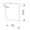 Picture of Galvanized steel end cap for DW14-03 aluminum drywall profile