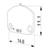 Picture of White-painted sheet metal end cap for SL20-20 aluminum profile