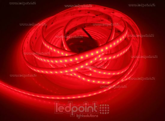Bild von LED-Streifen 5m rot 2835 120led/m Honglitronic 24V 13,3W/m, IP67 roter Sylicon
