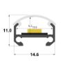 Picture of 15x11mm aluminium profile