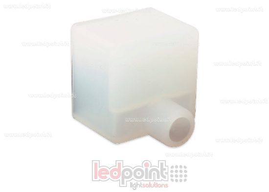 Picture of End cap with front power cable outlet for 20x20mm Led Neon Flex