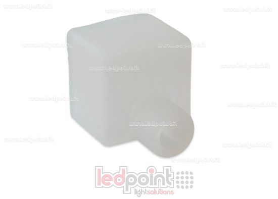 Picture of End cap with front power cable outlet for 16x16mm Led Neon Flex