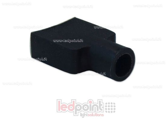 Picture of Black end cap with front hole for power cable for 6x12mm Led Neon Flex
