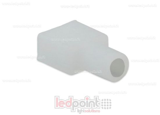 Picture of End cap with front hole for power cable for 4x8mm Led Neon Flex