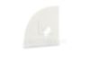 Picture of White round cap for angular (AN04-09 and AN05-09) aluminium profile with hole for power cable
