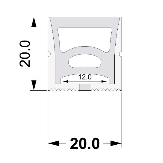 Immagine di Tubo Neon Flex 20x20mm 1m