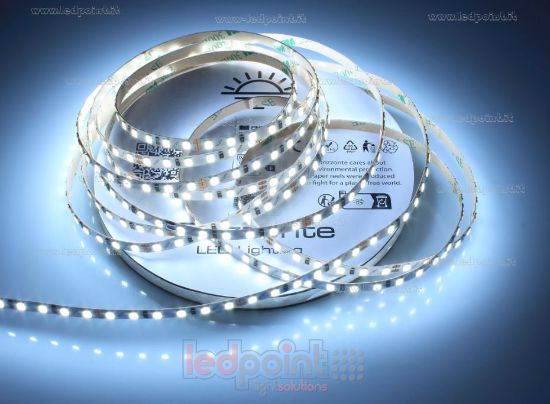 Picture of LED strip 5m cool white 6000-6500K 3step 120 leds/m Honglitronic 2835 24V 10W/m, 5mm PCB