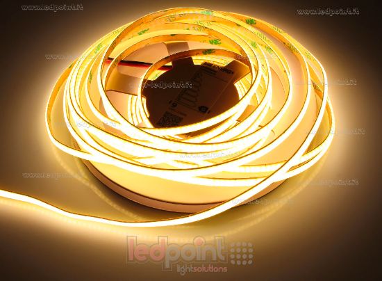 Picture of COB LED strip warm white 10m 2700K CRI Ra>93 400led/m 24V 5mm PCB 11W/m