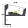 Bild von Aluminiumprofil für Regalböden