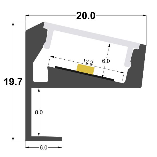 Bild von Aluminiumprofil für Regalböden