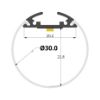 Bild von Runder Aluminiumprofile Durchmesser 30mm, 3 Meter