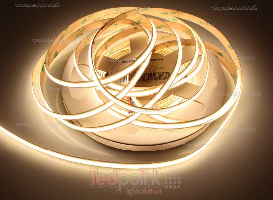Bild von LED-Streifen 5m Warmweiß 3000K CRI>90 480LEDs/m 12V 10W/m PCB 8mm Stromregelungssystem