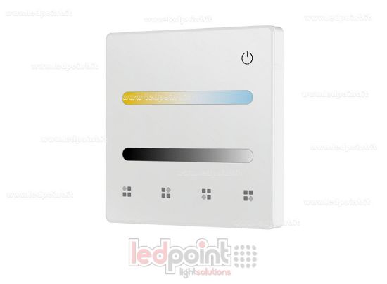 Picture of CCT Battery-Powered Wall-Mounted Remote Control, White, 4 Zones, 2.4 GHz RF