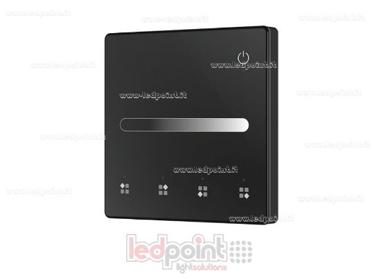 Immagine di Telecomando da parete monocromatico, a batteria, nero, 4 zone RF2.4G