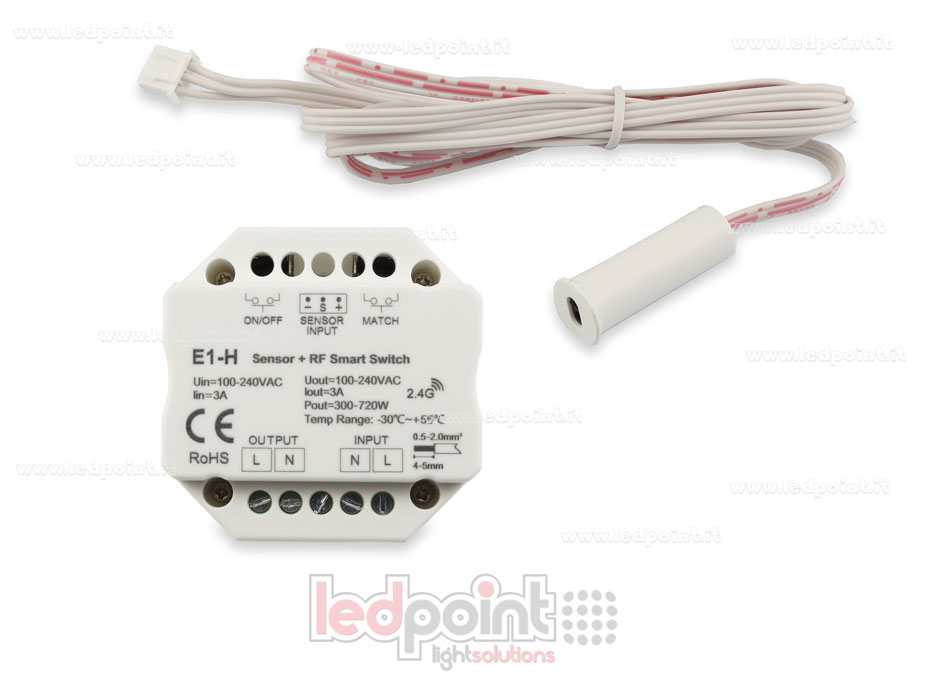 Ledpoint S.r.l. Monochromatic on/off dimmer sensor for 100240VAC