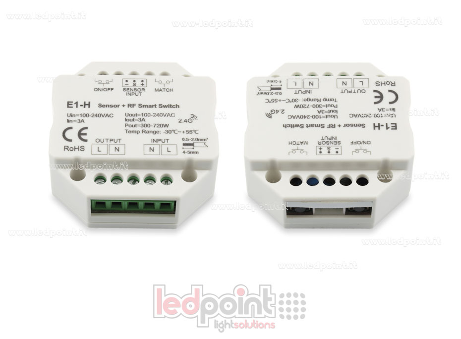 Ledpoint S.r.l. Monochromatic on/off dimmer sensor for 100240VAC