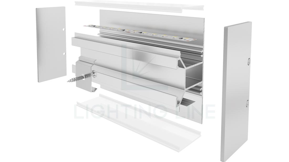 Profilo in alluminio per strisce led PR-WL04-05-S2